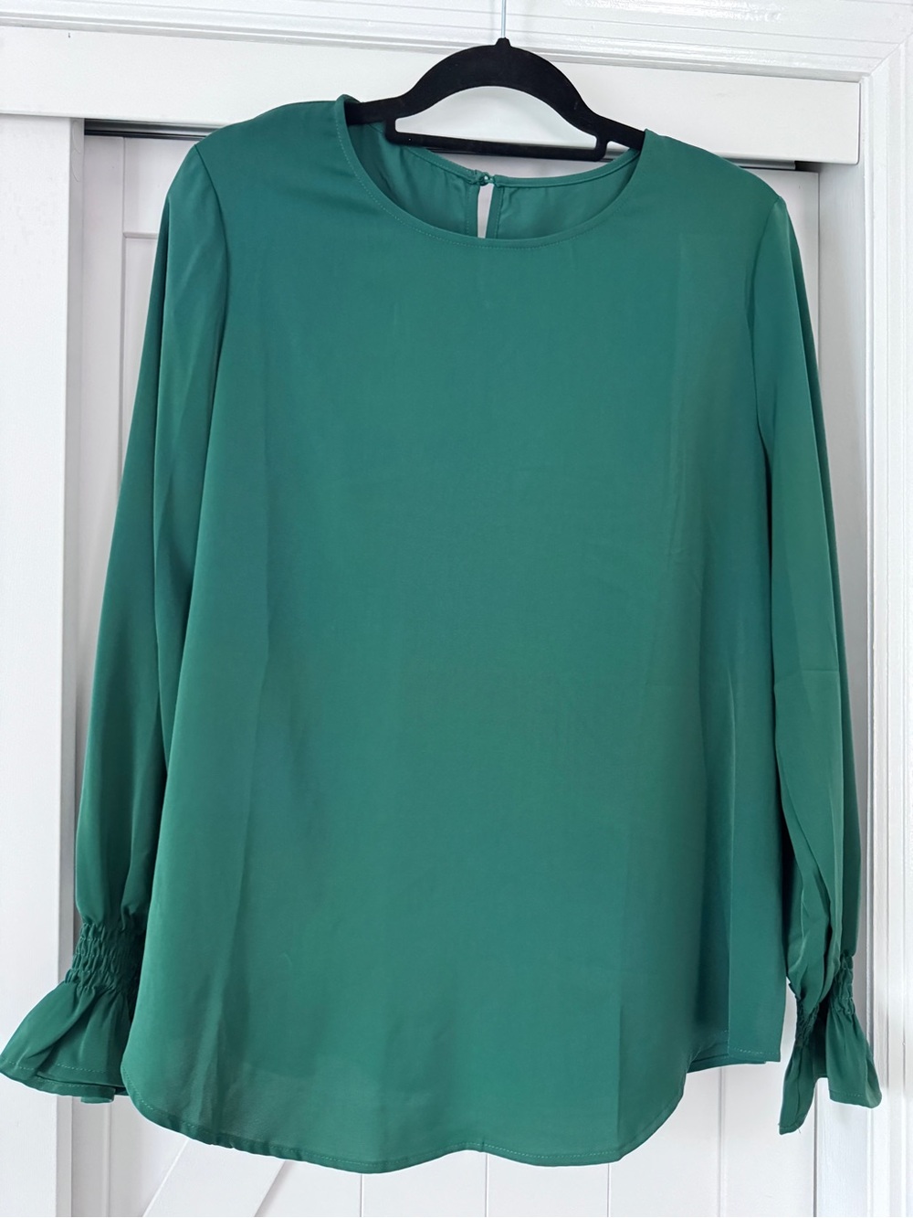Green Long-Sleeve Blouse - Classic Women's Top